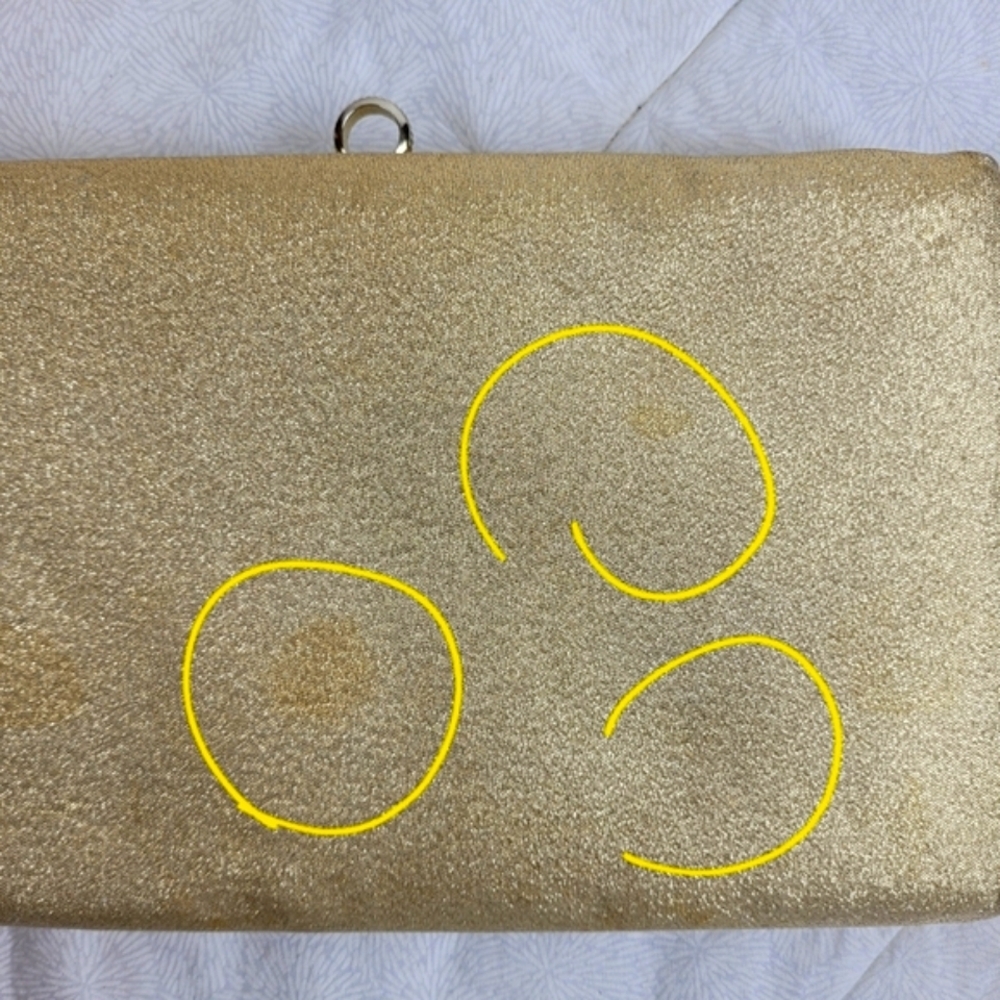 After Five 1950's Vintage Elegant Gold Clutch Bag Minimalist Contemporary Shape - Picture 11 of 11